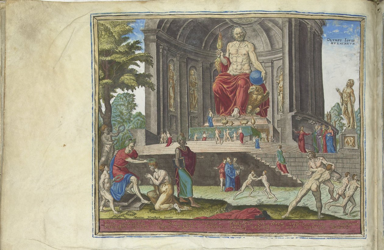 Jupiter szobra Olimpiában A világ nyolcadik csodája sorozatból, 1572 alkotó: Philipp Galle