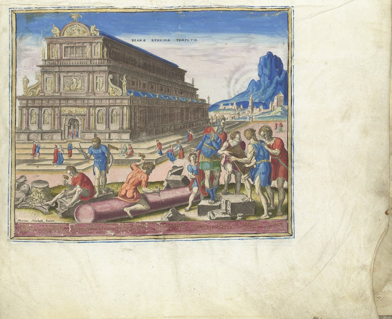 Diana temploma Ephesusban A világ nyolcadik csodája című sorozatból, 1572 alkotó: Philipp Galle