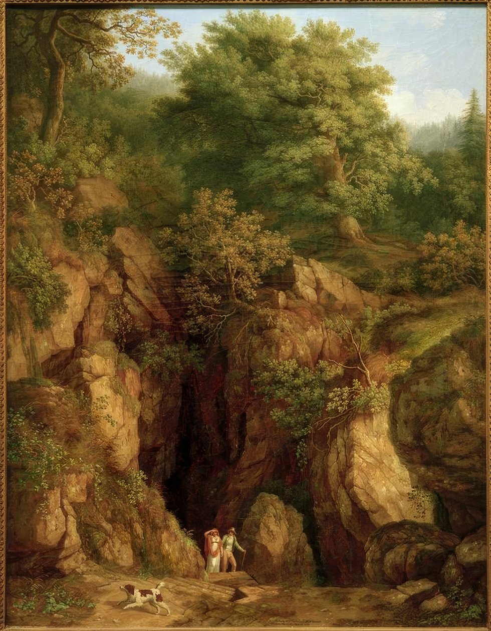 J.Ph. Hackert, Szent Ferenc barlangja a Monte Vernán I. alkotó: Philipp Hackert