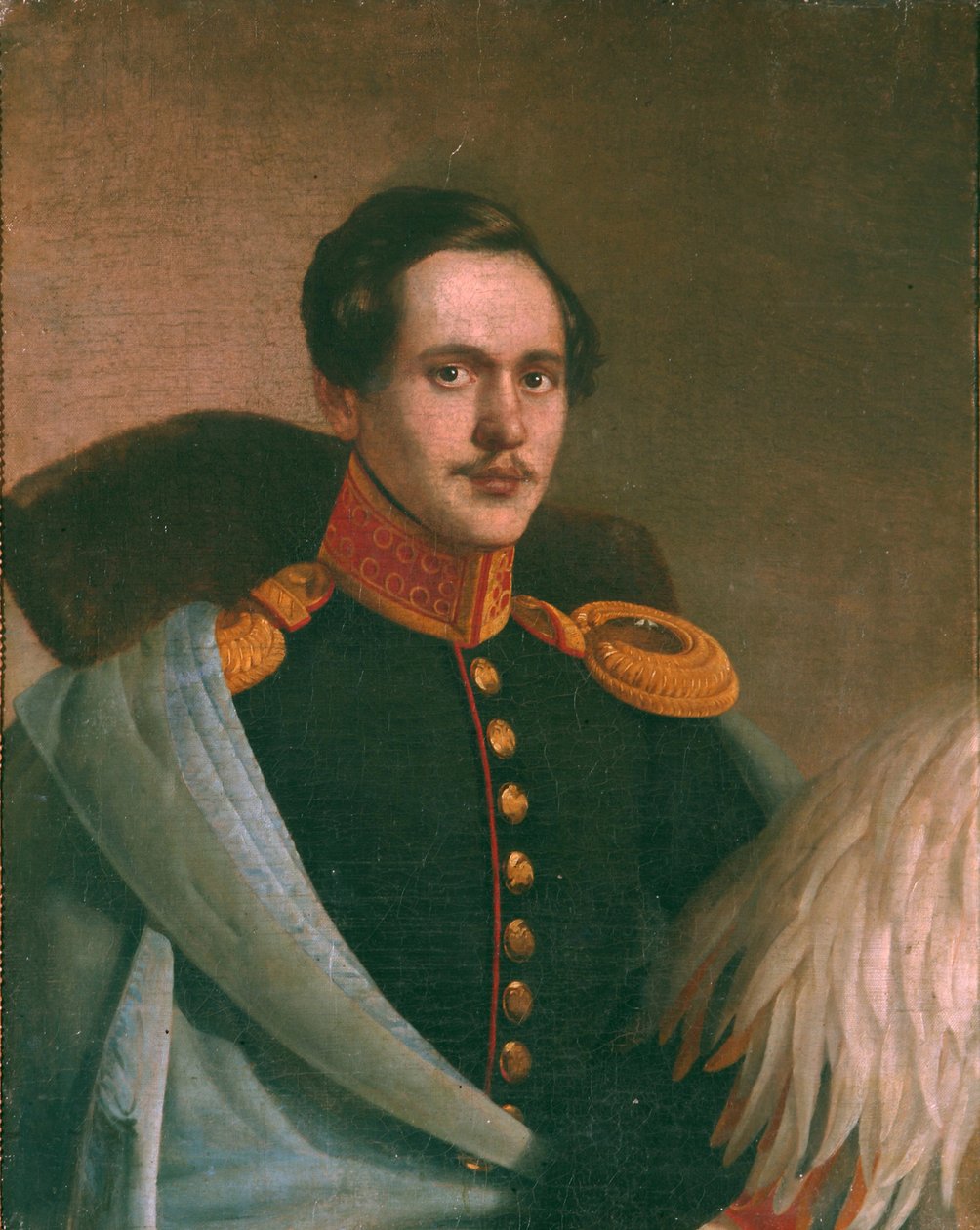 Mihail Lermontov költő portréja 1814-1841, 1834 alkotó: Philipp Osipovich Budkin