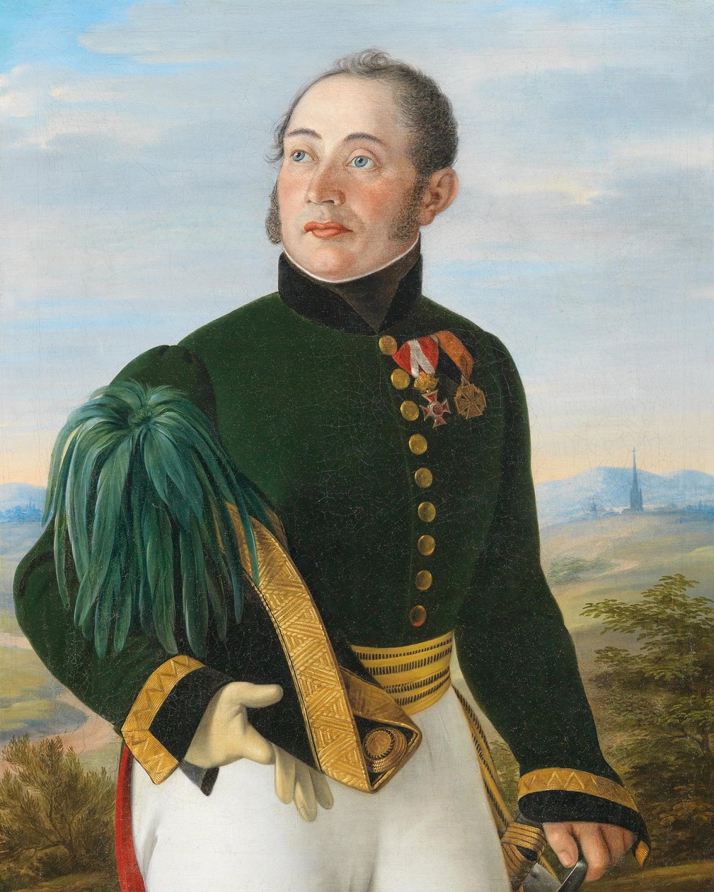 Friedrich von Spannoghe tábornagy 1782-1850, 1830-as portréja. alkotó: Philipp Stöhr