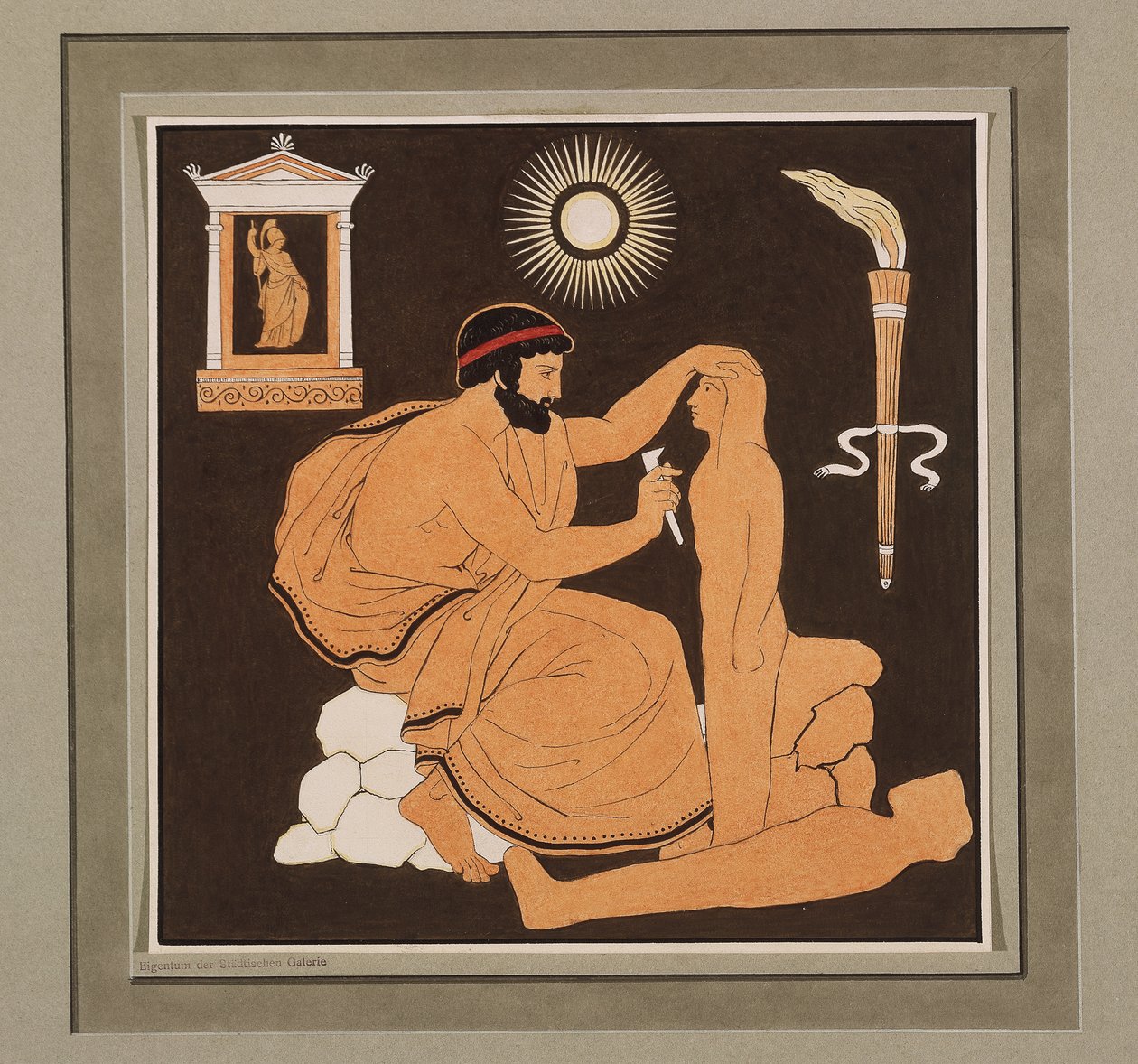 Prometheus formt aus Lehm den Menschen alkotó: Philipp Veit