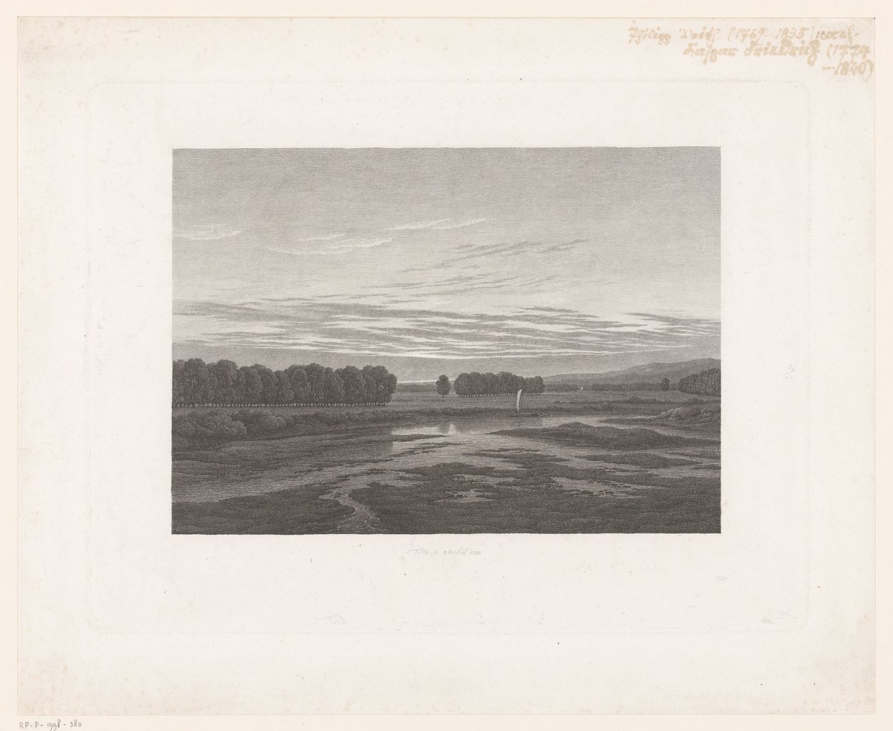 Kilátás az Elbára Abend an der Elbe alkotó: Philipp Veith