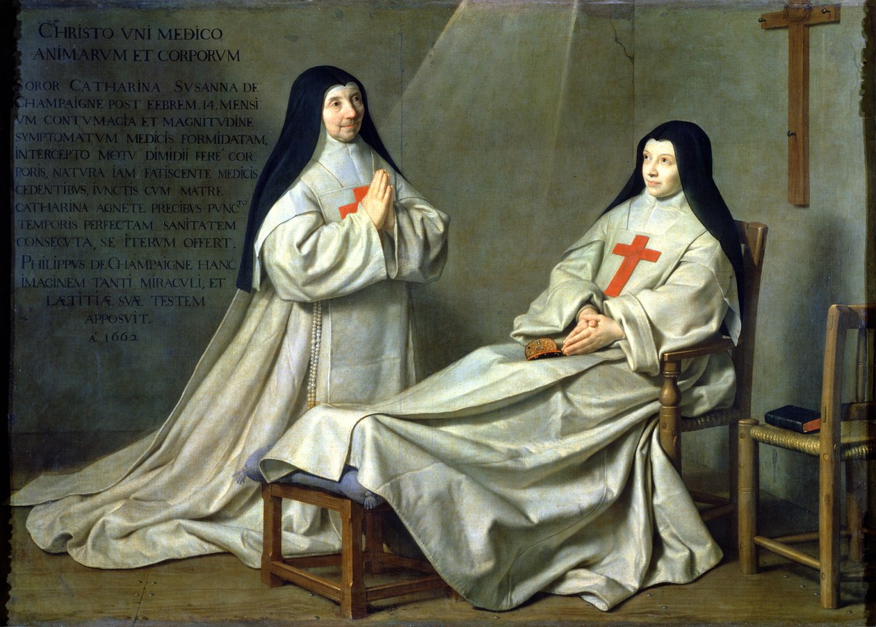 Catherine-Agnes Arnauld anya (1593-1671) és Szent Suzanne Champaigne Katalin nővér (1636-86), a művész lányának portréja, 1662 (részletesen lásd: 89737) alkotó: Philippe de Champaigne