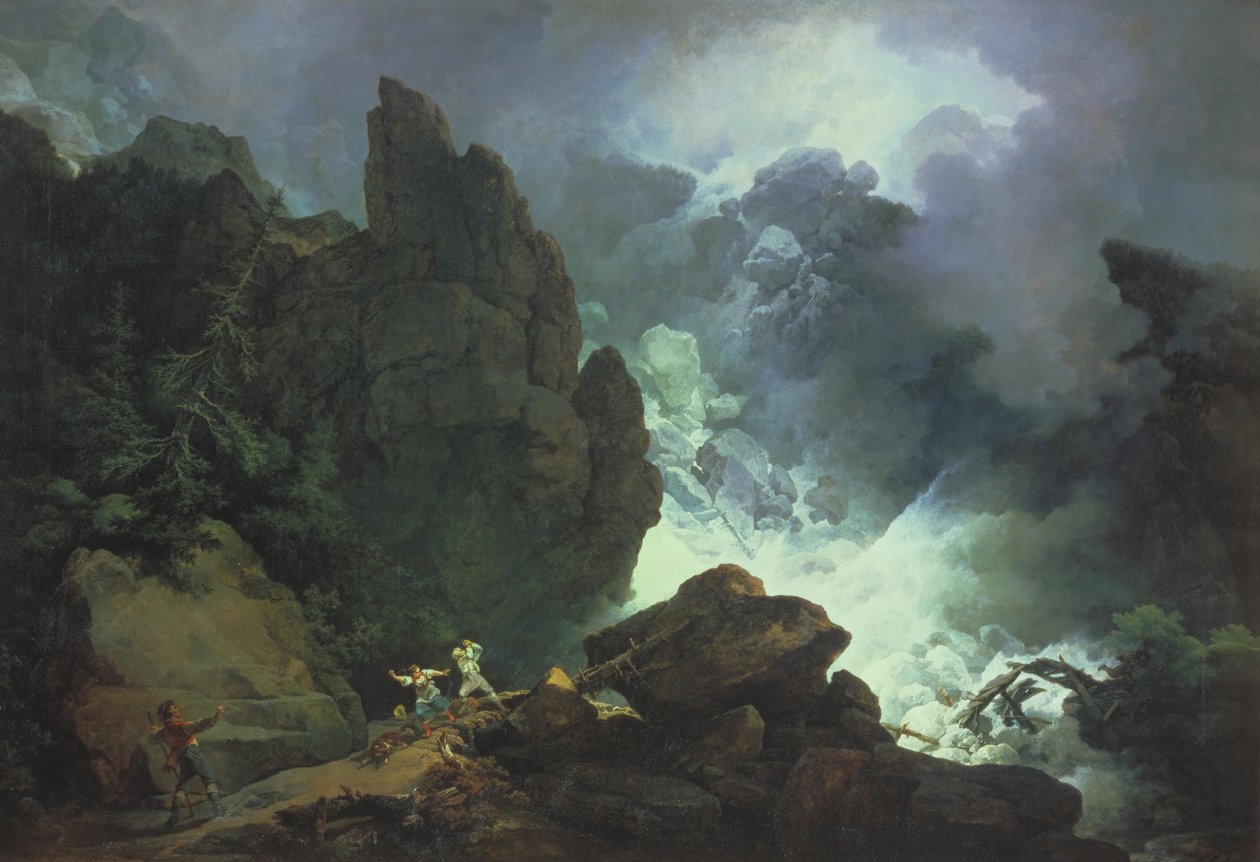 Lavina az Alpokban alkotó: Philippe Jacques de Loutherbourg
