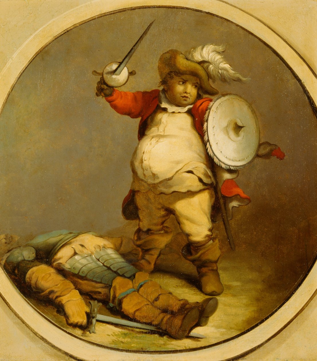 Falstaff a Hotspur testével alkotó: Philippe Jacques de Loutherbourg