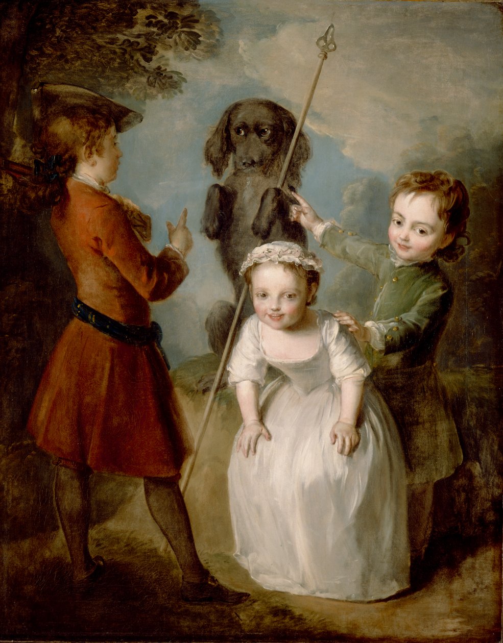 Játszó katonát, 1743 körül alkotó: Philippe Mercier