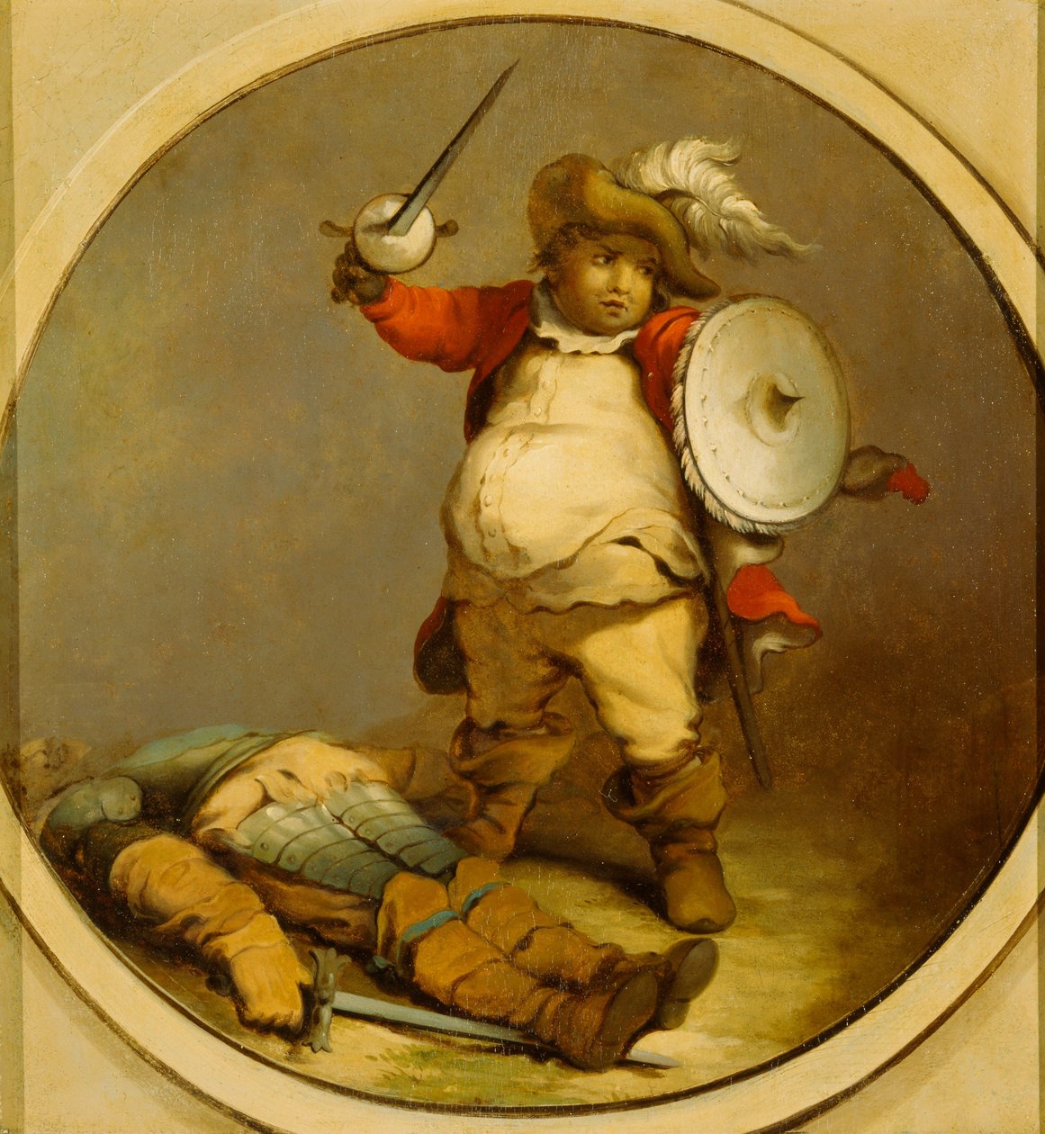 Falstaff Hotspur testével alkotó: Philippe-Jacques de Loutherbourg