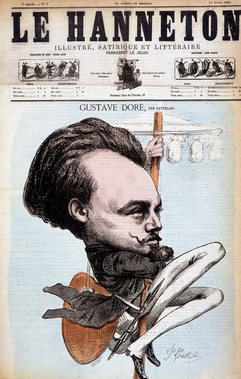 Gustave Doré. Francia rajzoló és festő (1832-1883). Cattelain rajzfilmje. A Hanneton 1868. alkotó: Philippe Auguste Cattelain