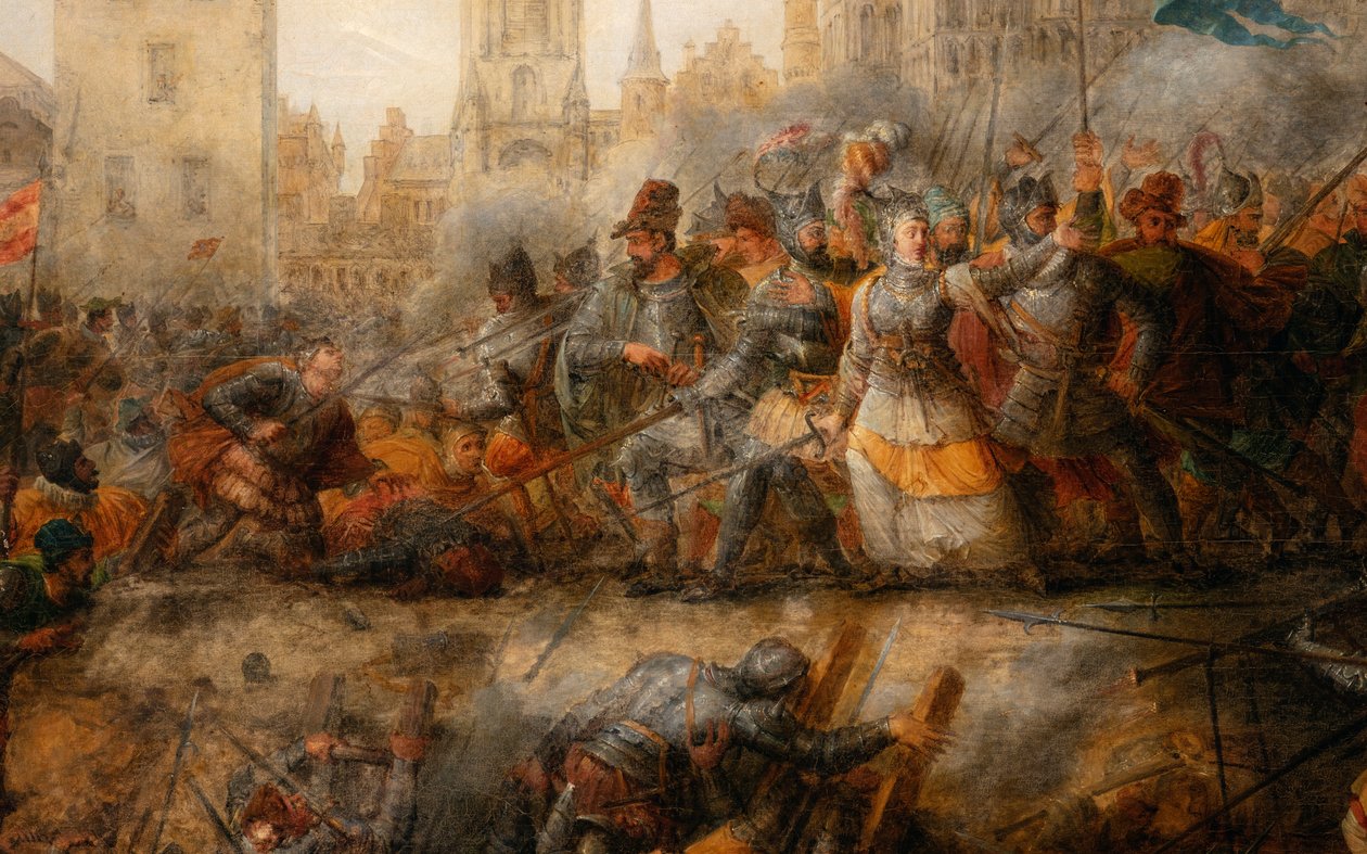 Tournai védelmét Epinoy hercegnője, Philippe-Auguste Hennequin, a Tournai Szépművészeti Múzeum alkotó: Philippe Auguste Hennequin