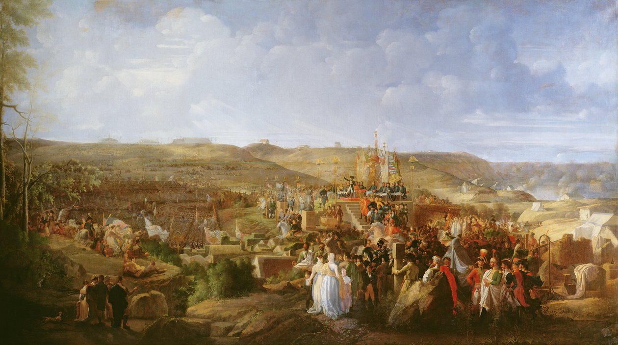 Napóleon a Boulogne-i táborban, a Becsületrend Keresztjét osztva, 1804. augusztus 16., 1806. alkotó: Philippe Auguste Hennequin