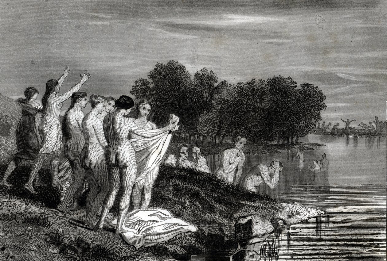 Anabaptizmus: Az anabaptisták olyan keresztények, akik úgy vélik, hogy a keresztség csak akkor érvényes, ha a jelölt megvallja Krisztusba vetett hitét, és meg akar keresztelkedni. alkotó: Philippe Auguste Jeanron