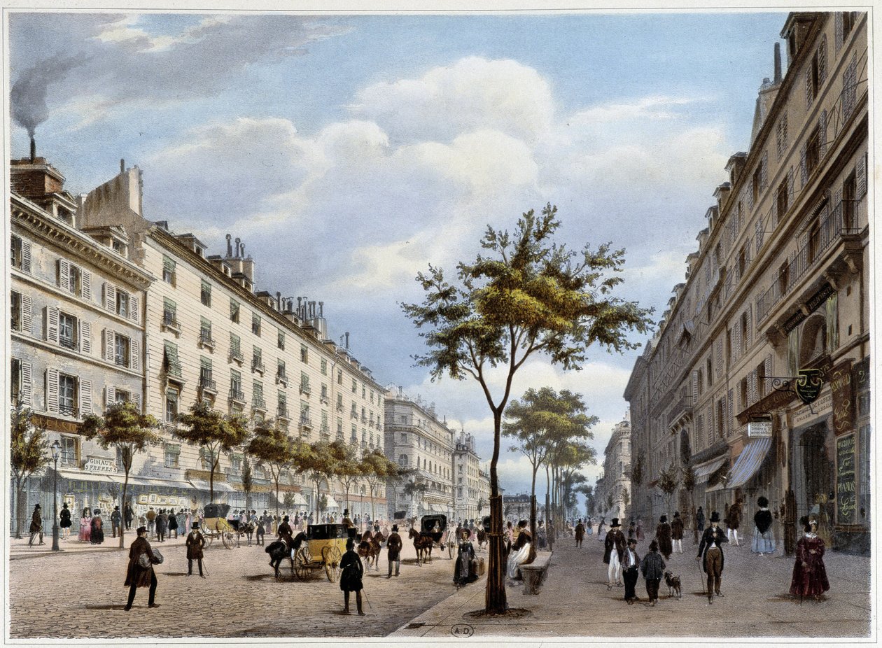 Le boulevard des Italians - „Séta Párizsban és környékén”, Jacottet és Benoist, szerk. Gihaut alkotó: Philippe Benoist