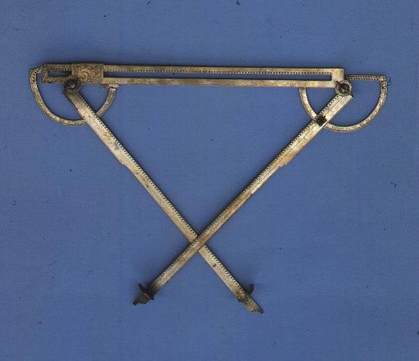 Trigonométer, 1580 körül (réz) alkotó: Philippe Danfrie