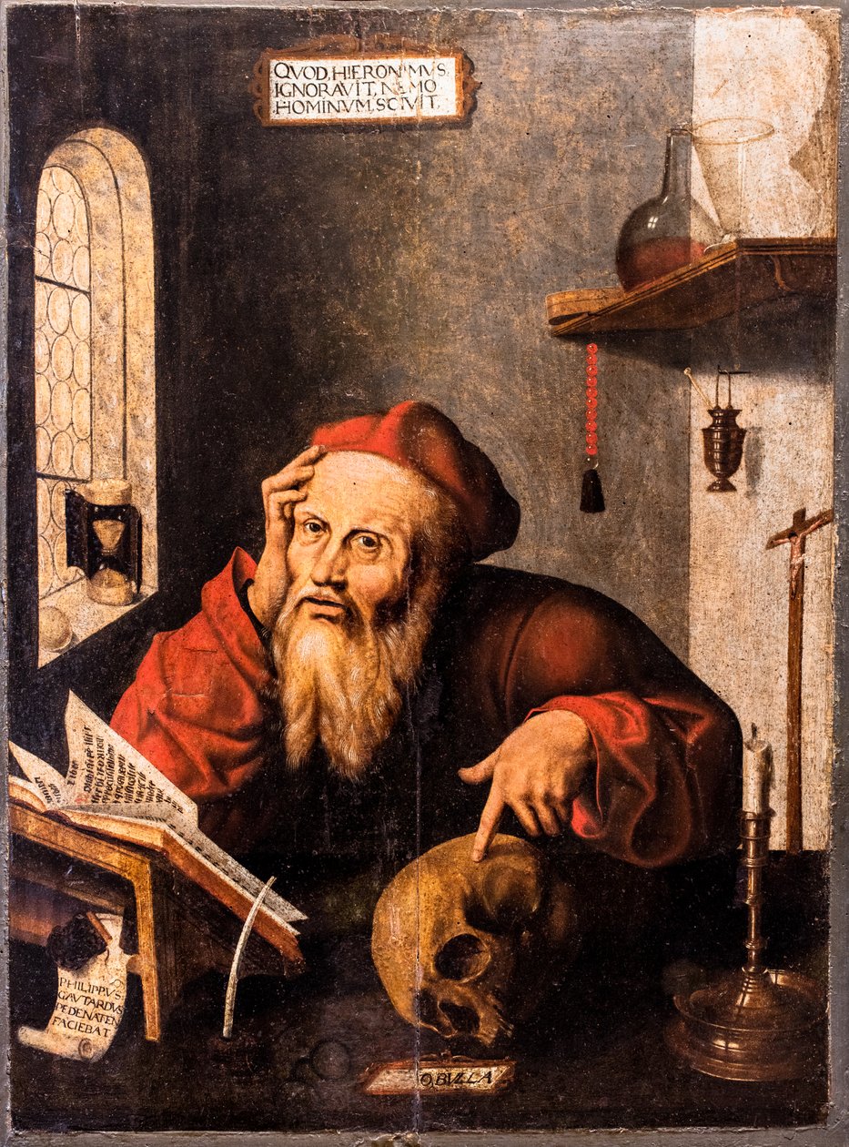 Szent Jeromos a cellájában alkotó: Philippe Gautard