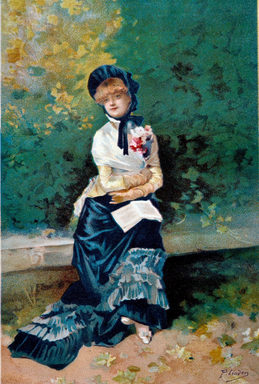 Elvárás litográfiája, Philippe Jacques Linder (1835-?) alkotó: Philippe Jacques Linder