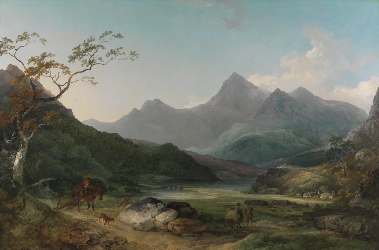 Snowdon a Capel Curigből alkotó: Philippe Jacques de Loutherbourg