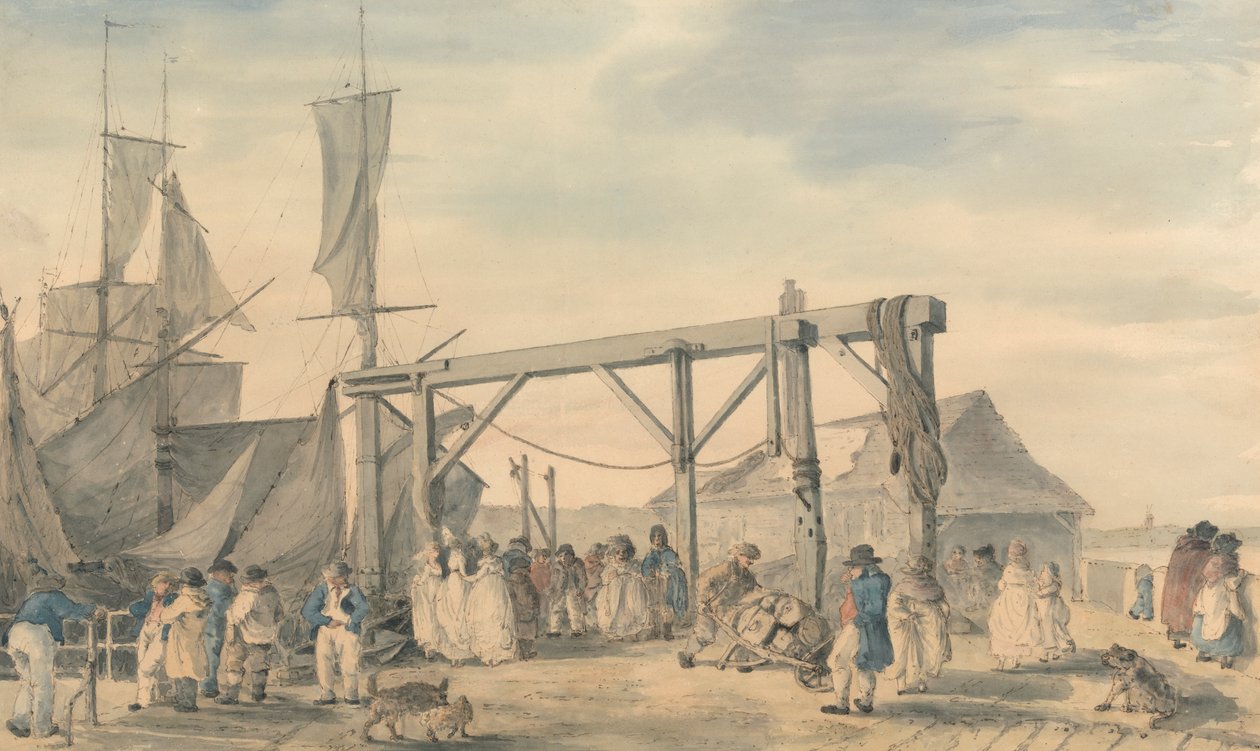 Egy Hoy érkezése Margate-be alkotó: Philippe Jacques de Loutherbourg