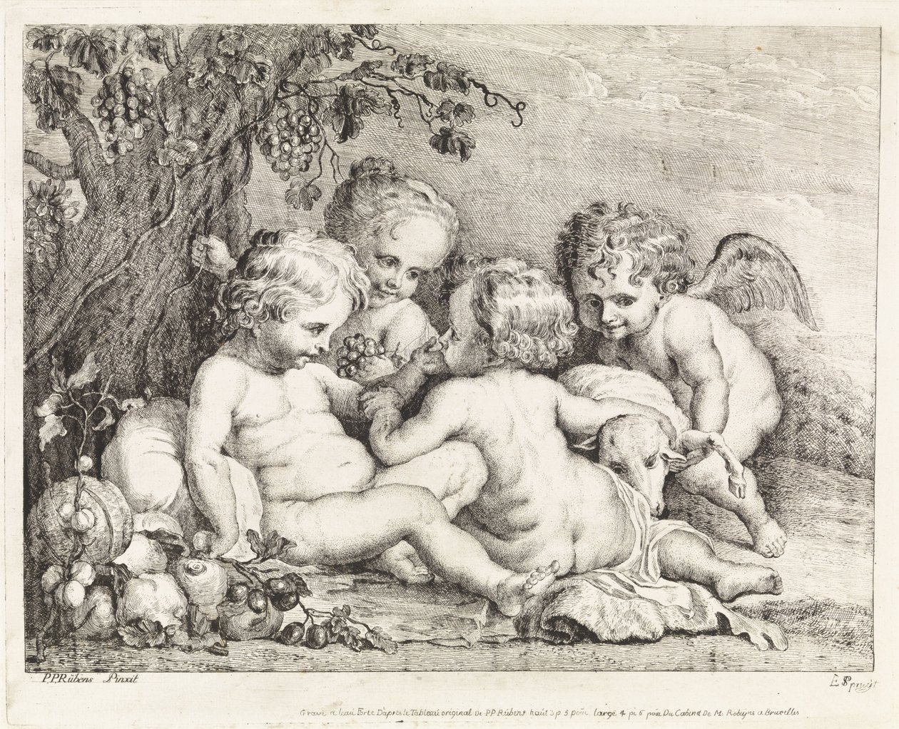 Krisztus, Keresztelő János és két putti alkotó: Philippe Lambert Joseph Spruyt