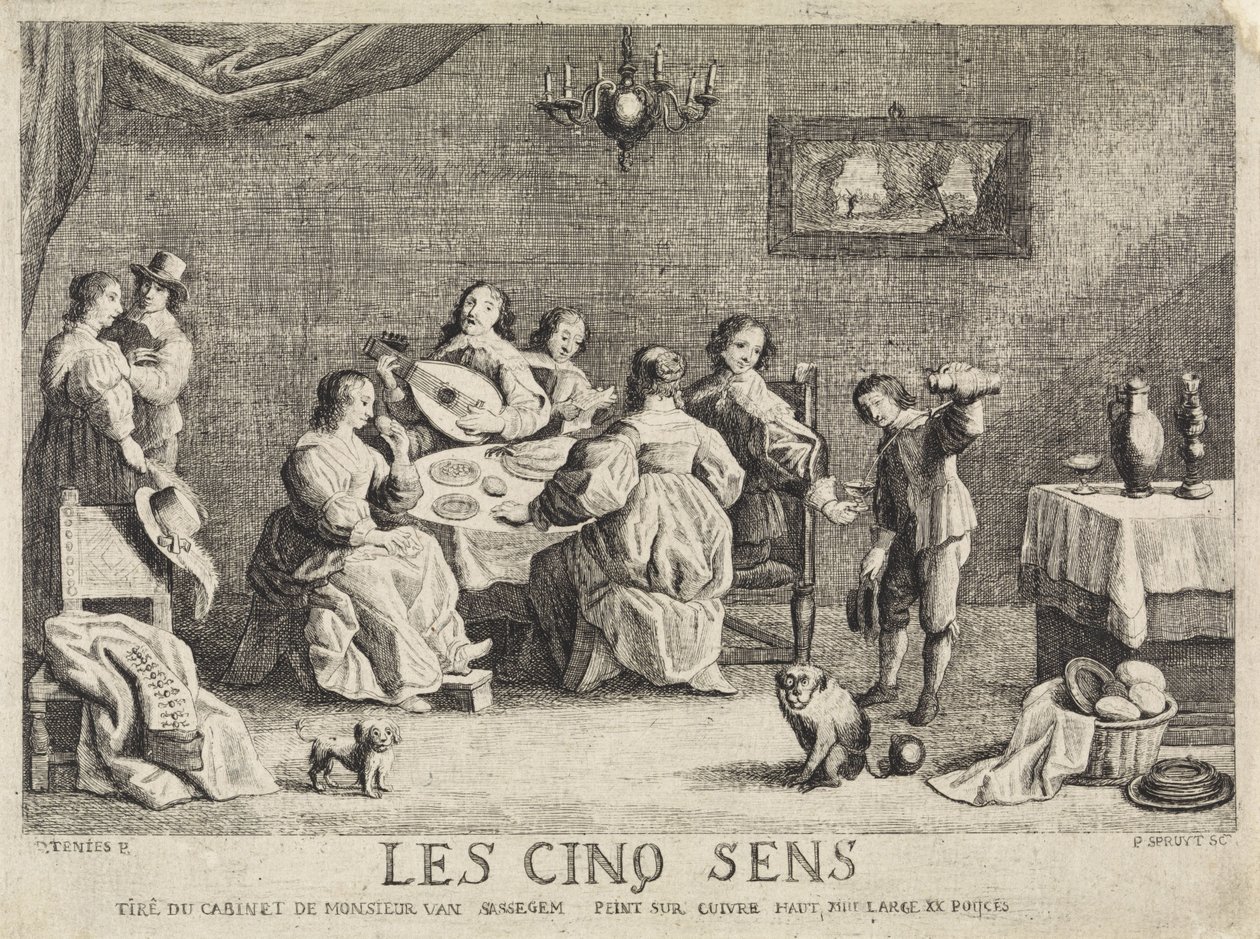 Az öt érzék Les cinq sens (cím a tárgyon) alkotó: Philippe Lambert Joseph Spruyt