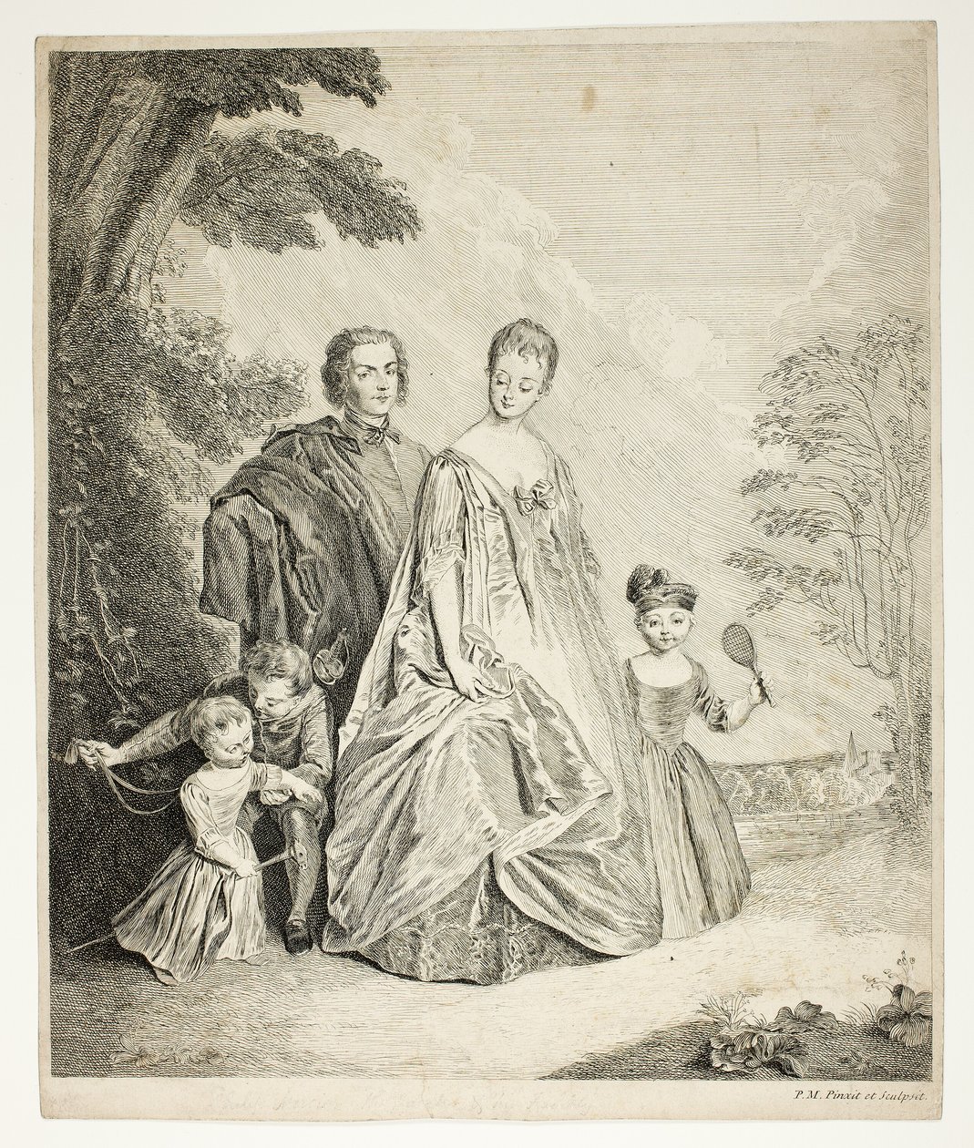 A Family Promenade, más néven Philippe Mercier, első felesége és családja alkotó: Philippe Mercier