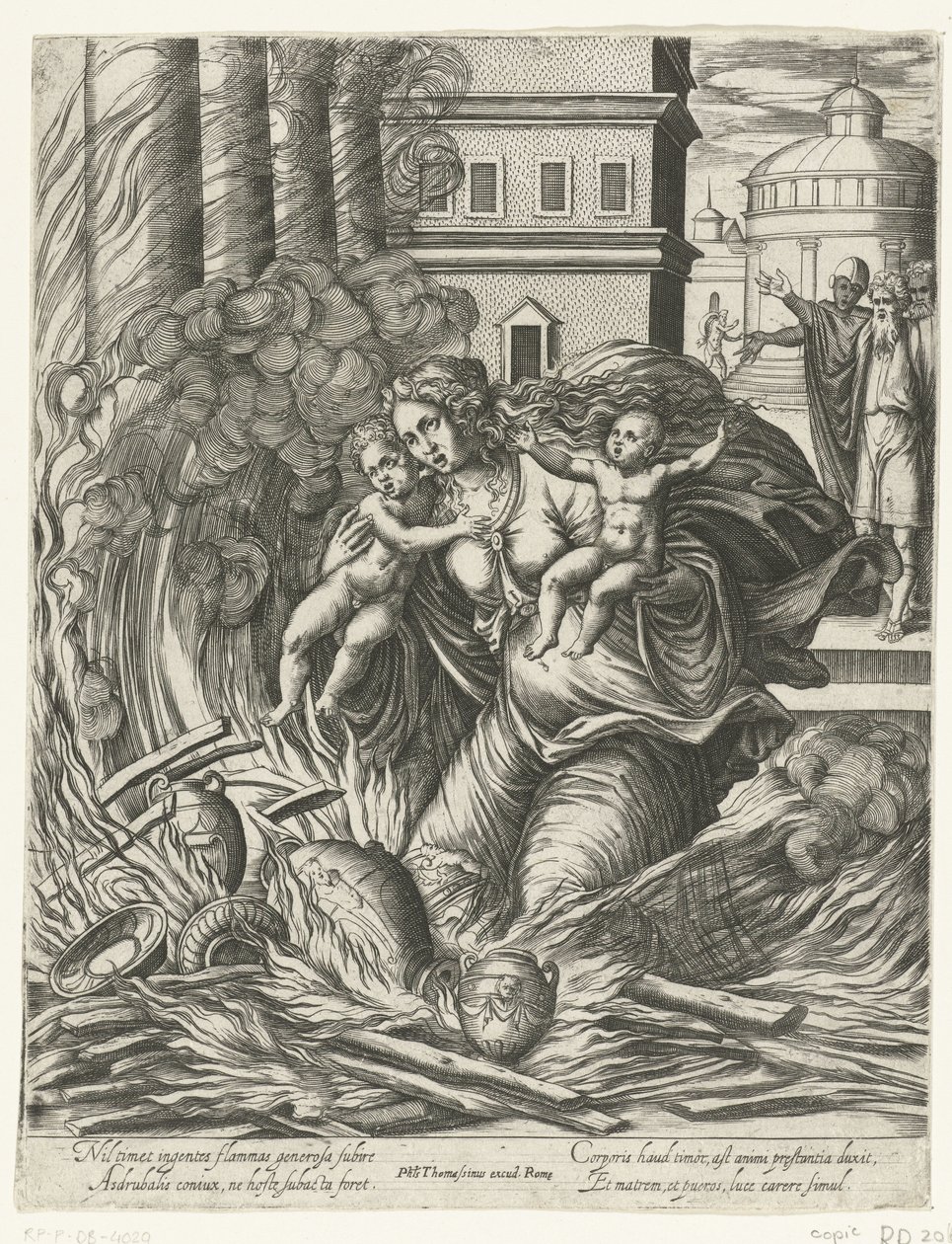 Asdrubal felesége belemerül az égő templomba alkotó: Philippe Thomassin (possibly)