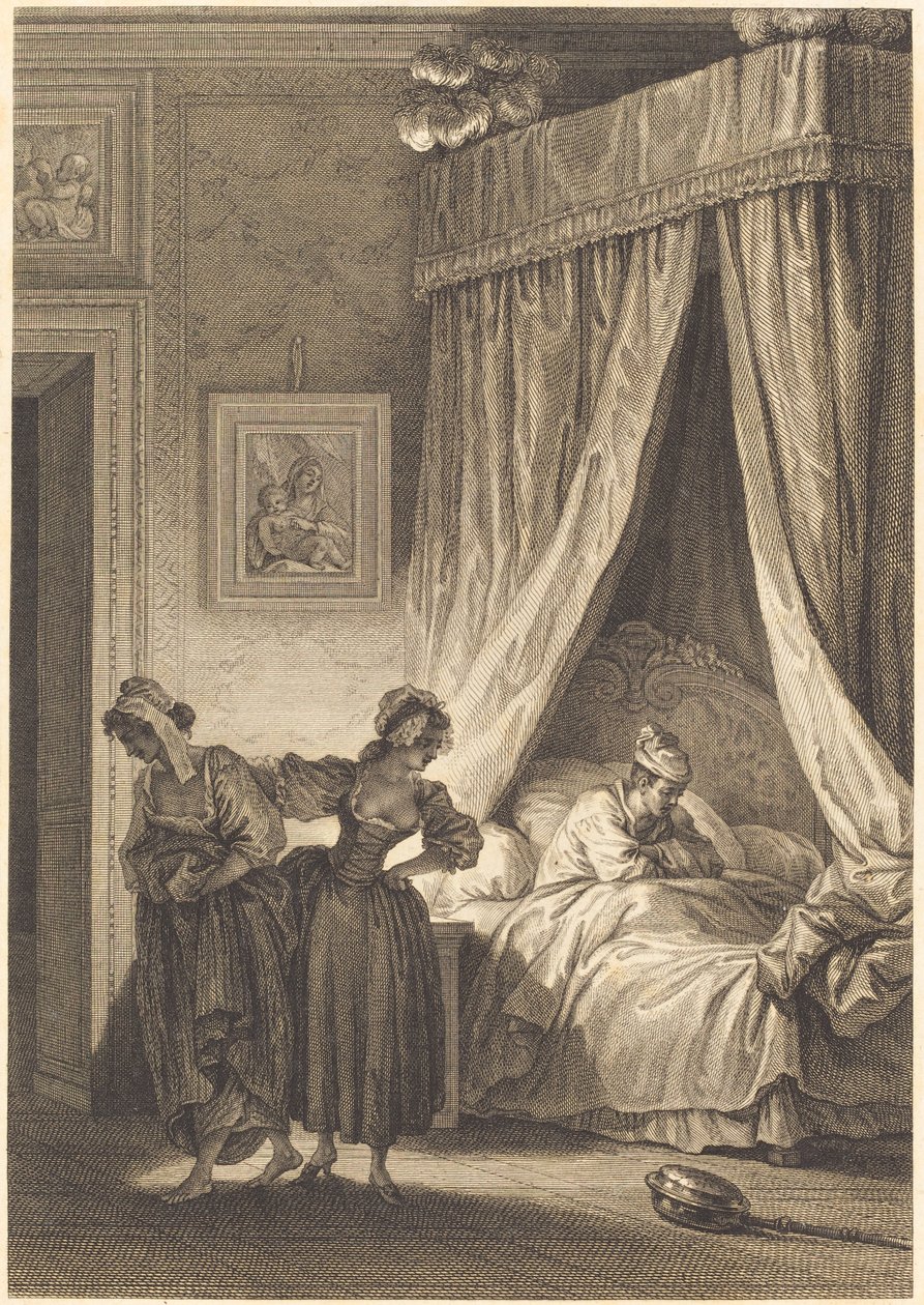A három pletyka fogadása: A szolga alkotó: Philippe Triere and Antoine Jean Duclos after Jean Honoré Fragonard