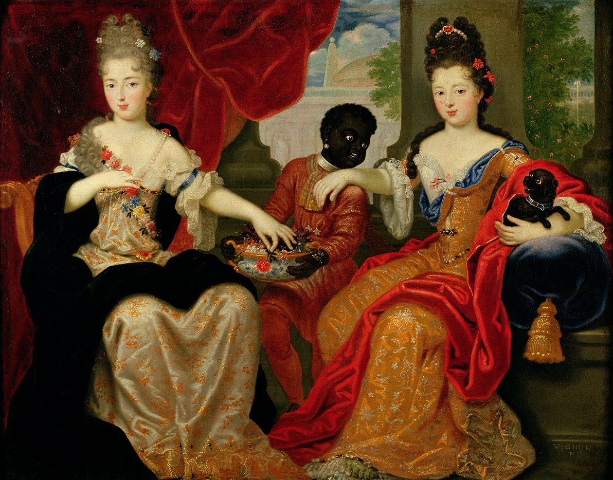 Francoise-Marie de Bourbon (1677-1749) és Louise-Francoise de Bourbon (1673-1743) portréja alkotó: Philippe Vignon