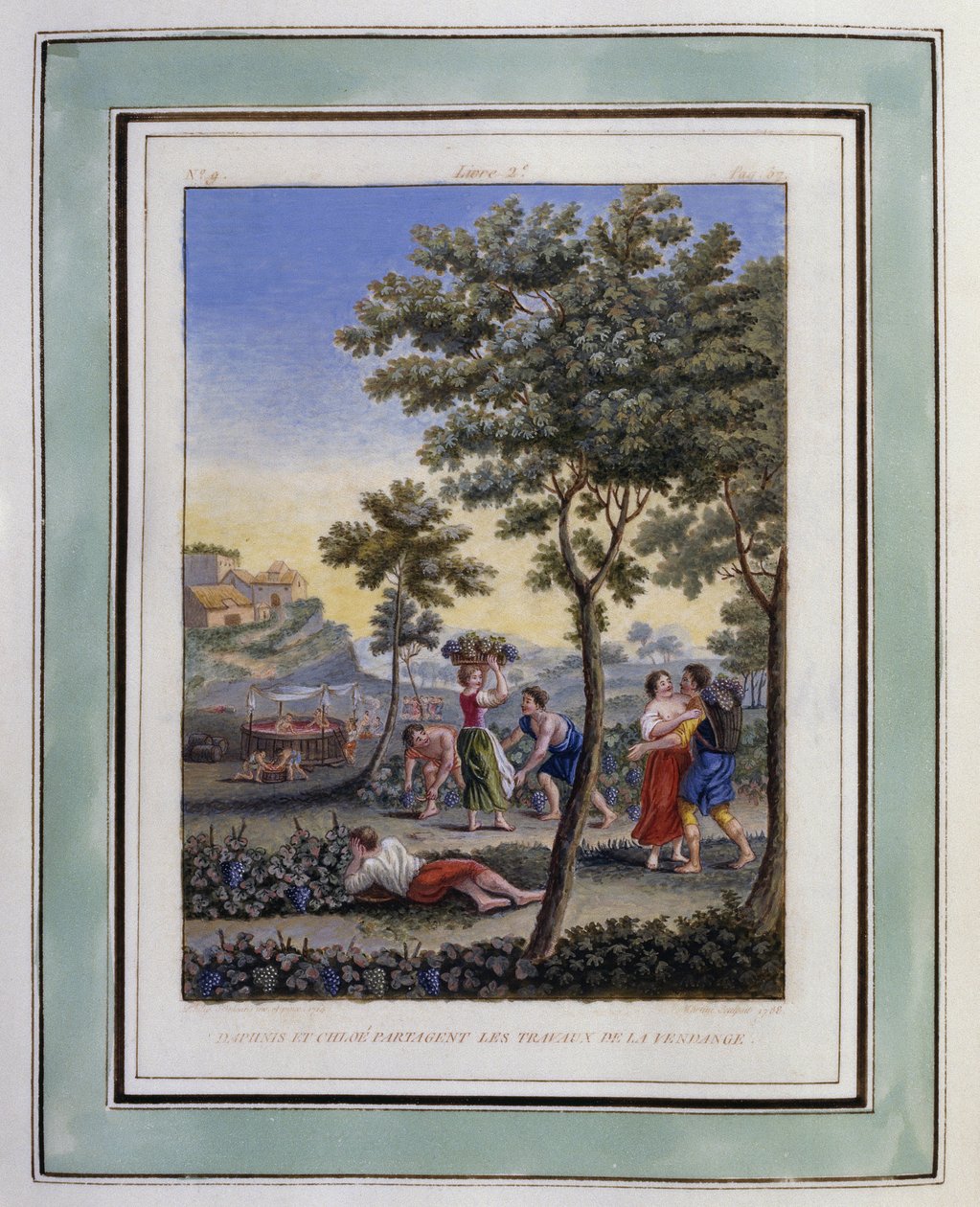 Daphnis és Chloe osztoznak az aratási munkában. Philippe d