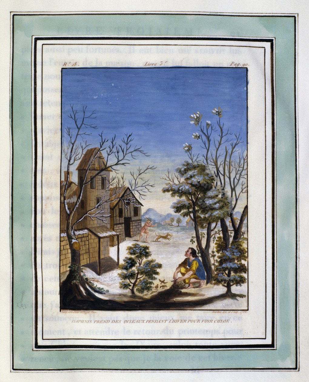 Daphnis télen madarakat visz Chloéhoz. Philippe d