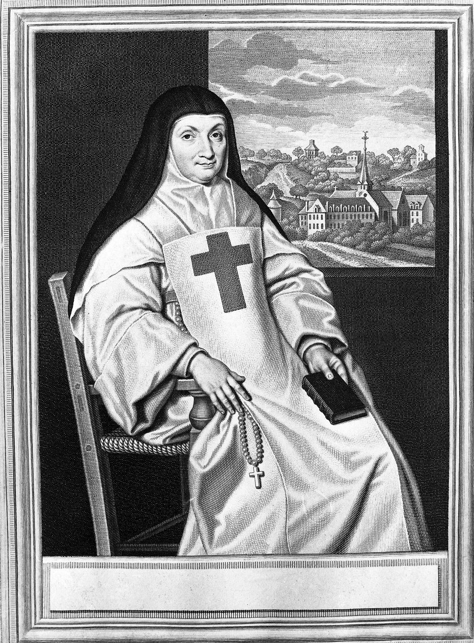Jacqueline Marie Angélique Arnauld, anyja Angélique (1591-1661), francia apáca, Port Royal des Champs (Port-Royal-des-Champs) apátnője. alkotó: Philippe de (after) Champaigne