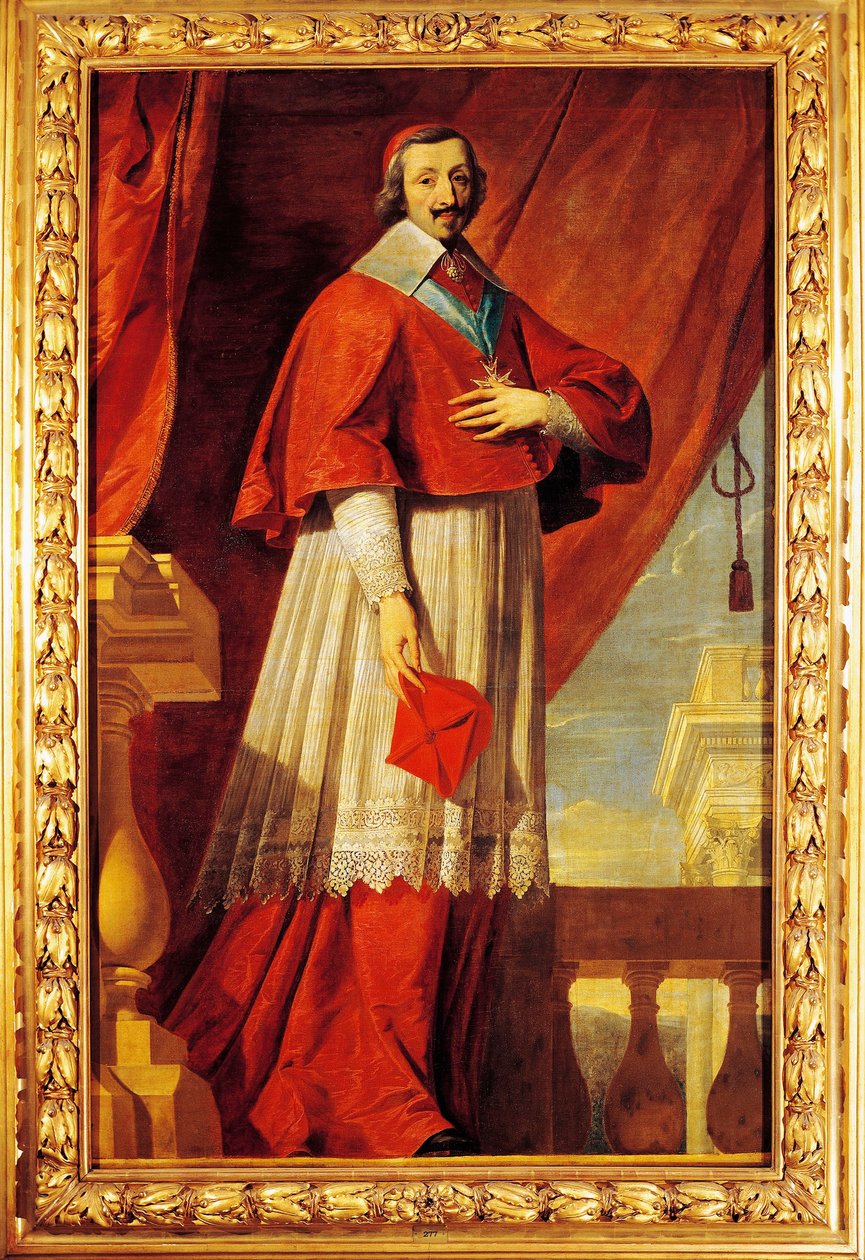 Franciaország, Fontaine Chaalis, Richelieu bíboros (1585-1642) francia államférfi és klerikus portréja alkotó: Philippe de (school of) Champaigne