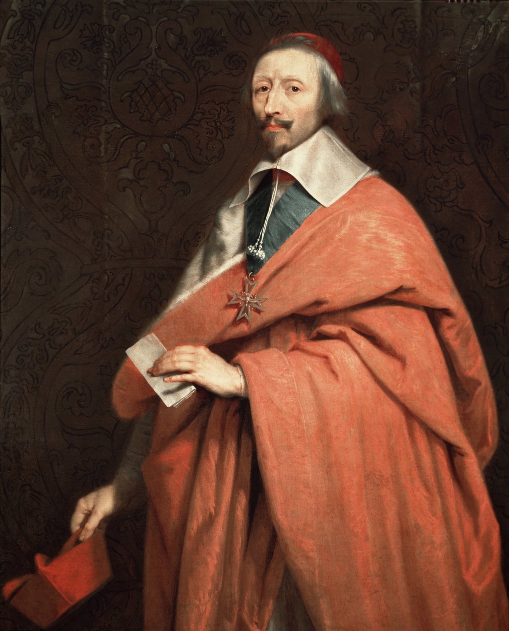 Armand Jean du Plessis, de Richelieu bíboros portréja (olaj, vászon) alkotó: Philippe de (studio of) Champaigne