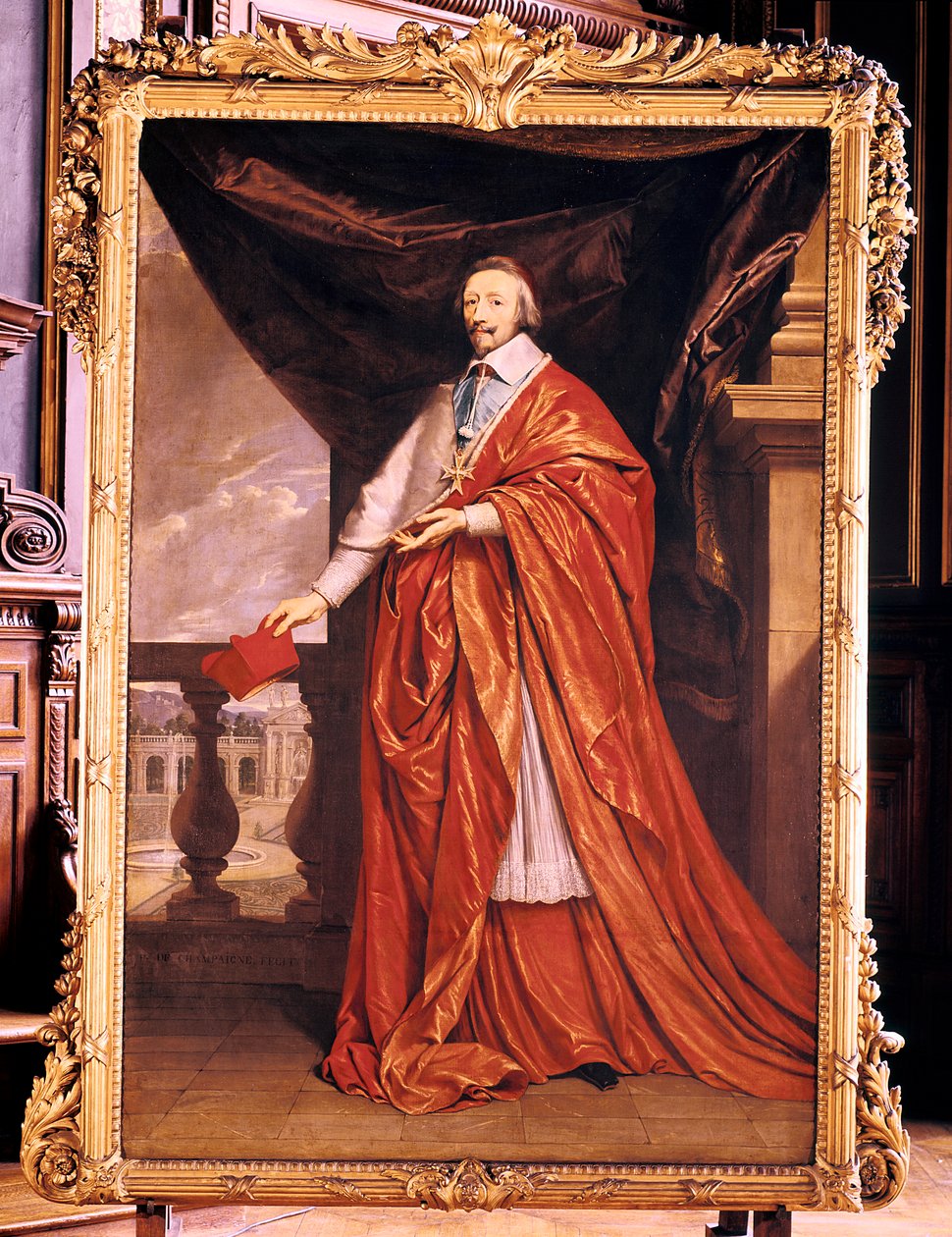 Richelieu bíboros, francia elöljáró és államférfi, 1640 alkotó: Philippe de Champaigne