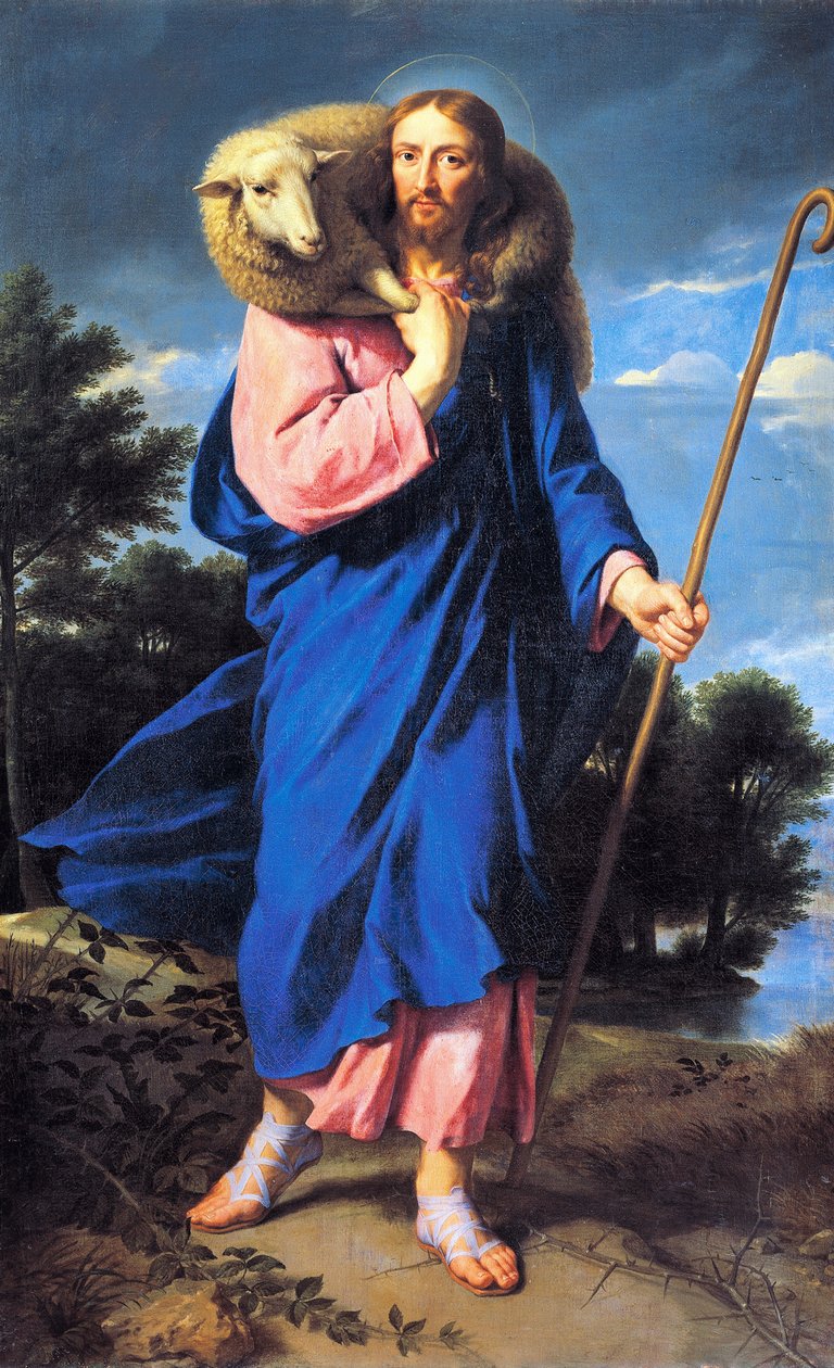 Jó pásztor, Philippe de Champaigne (1602-1674), olaj, vászon alkotó: Philippe de Champaigne
