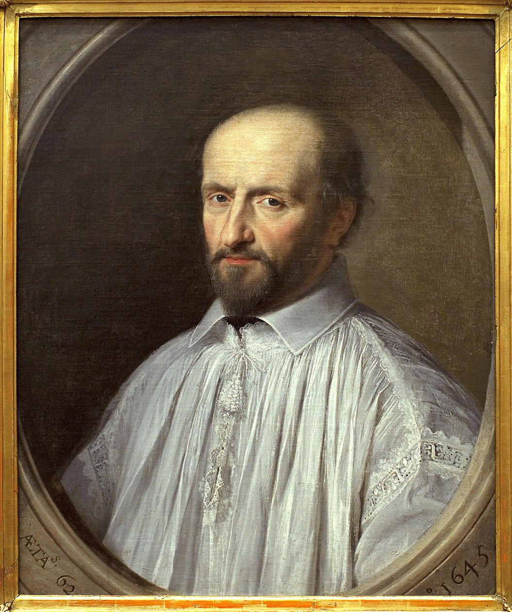 Jean Duvergier de Hauranne, Saint Cyran apátja (1581-1643). Philippe de Champaigne (1602-1674) festménye, olaj, vászon alkotó: Philippe de Champaigne