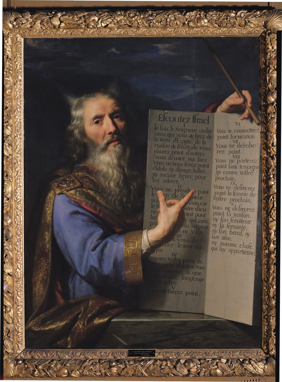Mózes a törvény tábláival, 1663 alkotó: Philippe de Champaigne