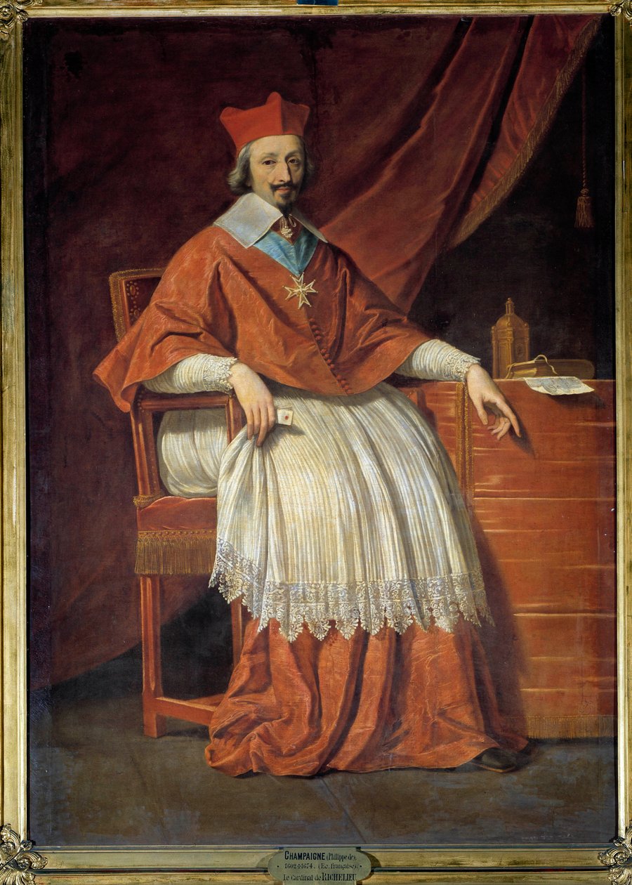 Richelieu bíboros (1585-1642) teljes alakos portréja Philippe de Champaigne (1602-1674) festménye alkotó: Philippe de Champaigne