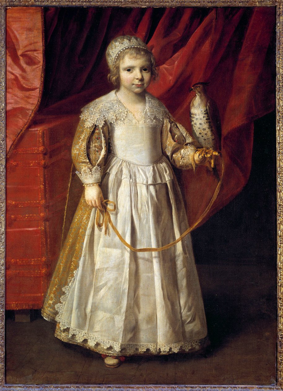 Anne Marie de Chevreuse (1624-1652) portréja, a nagy solymász, Claude de Lorraine lánya, Chevreuse hercege Philippe de Champaigne (1602-1674) festménye alkotó: Philippe de Champaigne