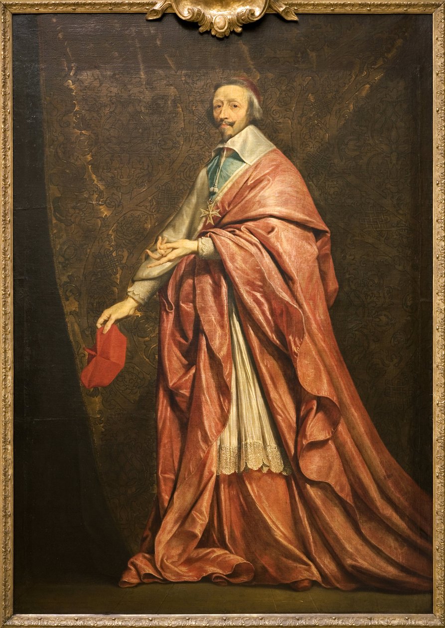 Armand Jean du Plessis de Richelieu bíboros portréja (olaj, vászon) alkotó: Philippe de Champaigne