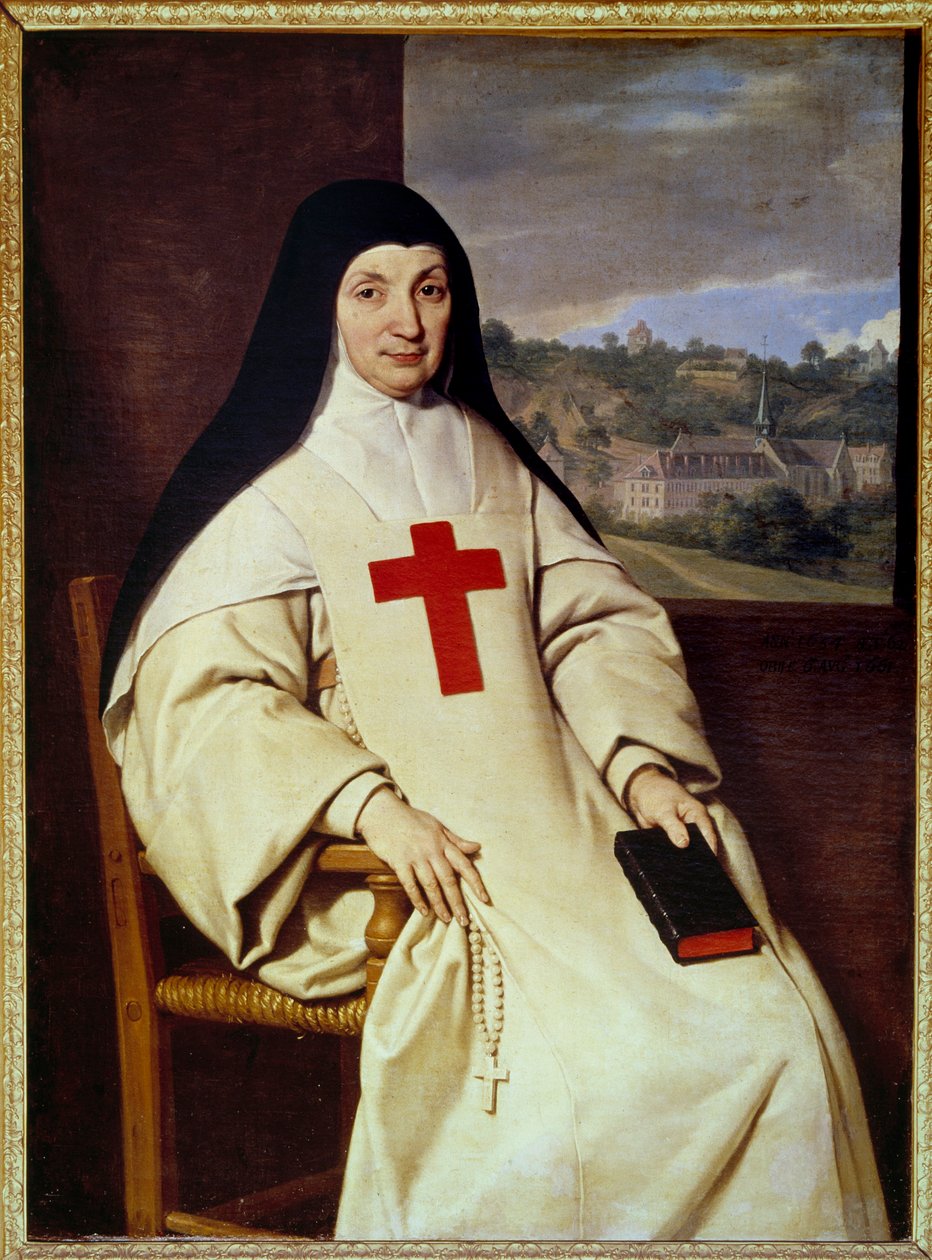 Angelique Arnauld anya portréja Jacqueline Marie Arnauld dit Angelique Arnauld (1591-1661), a Port Royal des champs (Port-Royal-des-Champs) apátnője, a francia janzenizmus alakja”” Philippe de Champaigne (1602-1674) festménye alkotó: Philippe de Champaigne
