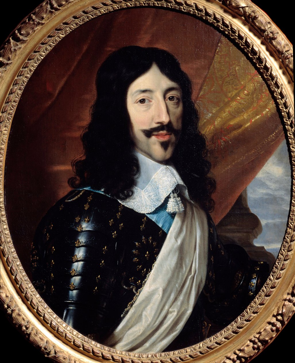XIII. Lajos francia király portréja (1601-1643) Philippe de Champaigne (1602-1674) festménye 17. század V. 0,75x0,62 m Párizs, Musee Carnavalet – XIII. Lajos francia király (1601-1643) portréja. Philippe de Champaigne (1602-1674) festménye alkotó: Philippe de Champaigne
