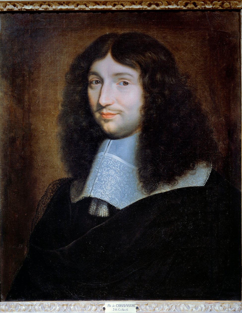 Jean Baptiste (Jean-Baptiste) Colbert (1619-1683), XIV. Lajos pénzügyi intendánsának feltételezett portréja”” Philippe De Champaigne (1602-1674) festménye. Reims, Musee Des Beaux Arts – Egy férfi portréja, feltehetően Jean Baptiste (Jean-Baptiste) Colbert alkotó: Philippe de Champaigne