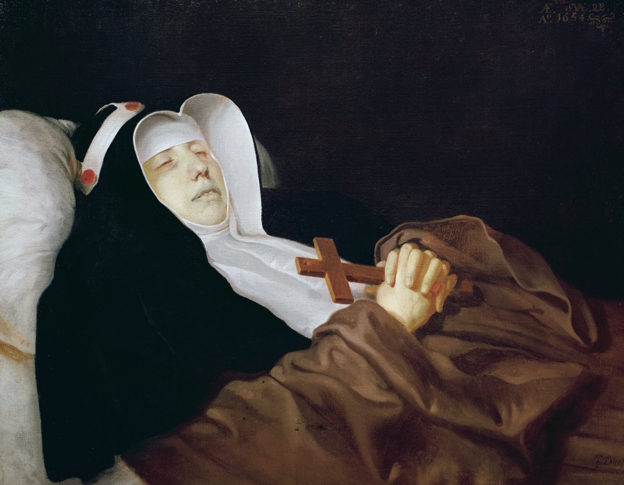 A Szent Brigitta-rend a halálos ágyán, 1634 alkotó: Philippe de Champaigne