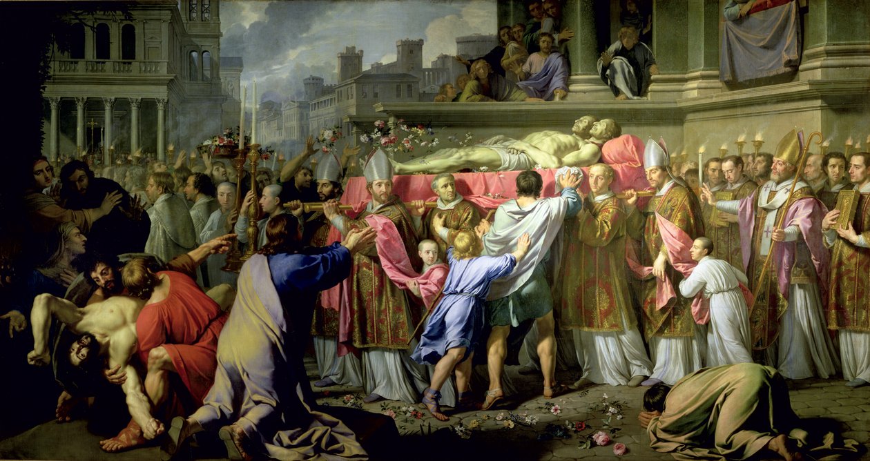 Az SS testeinek fordítása. Gervase és Protase a milánói dómhoz, 1661 alkotó: Philippe de Champaigne