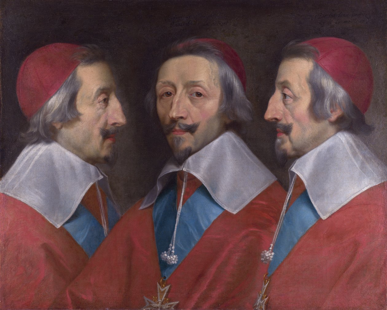 Richelieu fejének hármas portréja, 1642 alkotó: Philippe de Champaigne