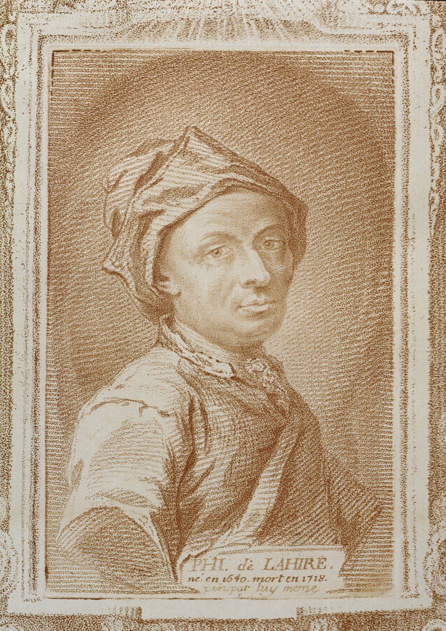 Philippe de la Hire (1640-1718) önarcképe, illusztrációja Alexandre Saverien (1720-1805) „Histoire des Mathematiciens című művéből”, 1766-ban Párizsban jelent meg. alkotó: Philippe de la Hire