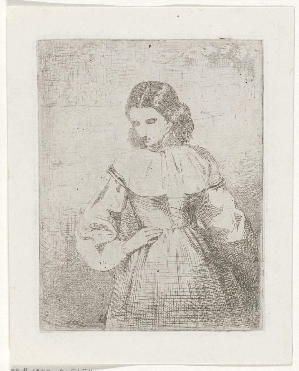Egy fiatal nő portréja alkotó: Philippus Anthonius Alexander Kanne