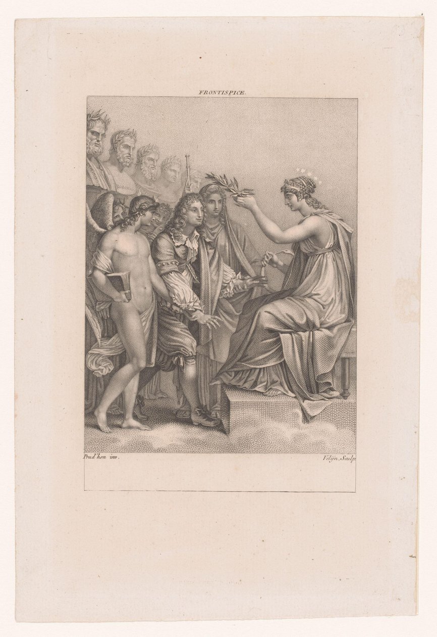 Jean Racine apoteózisa Zsenialitása és Melpomene elvezetik a Halhatatlanságba alkotó: Philippus Velijn