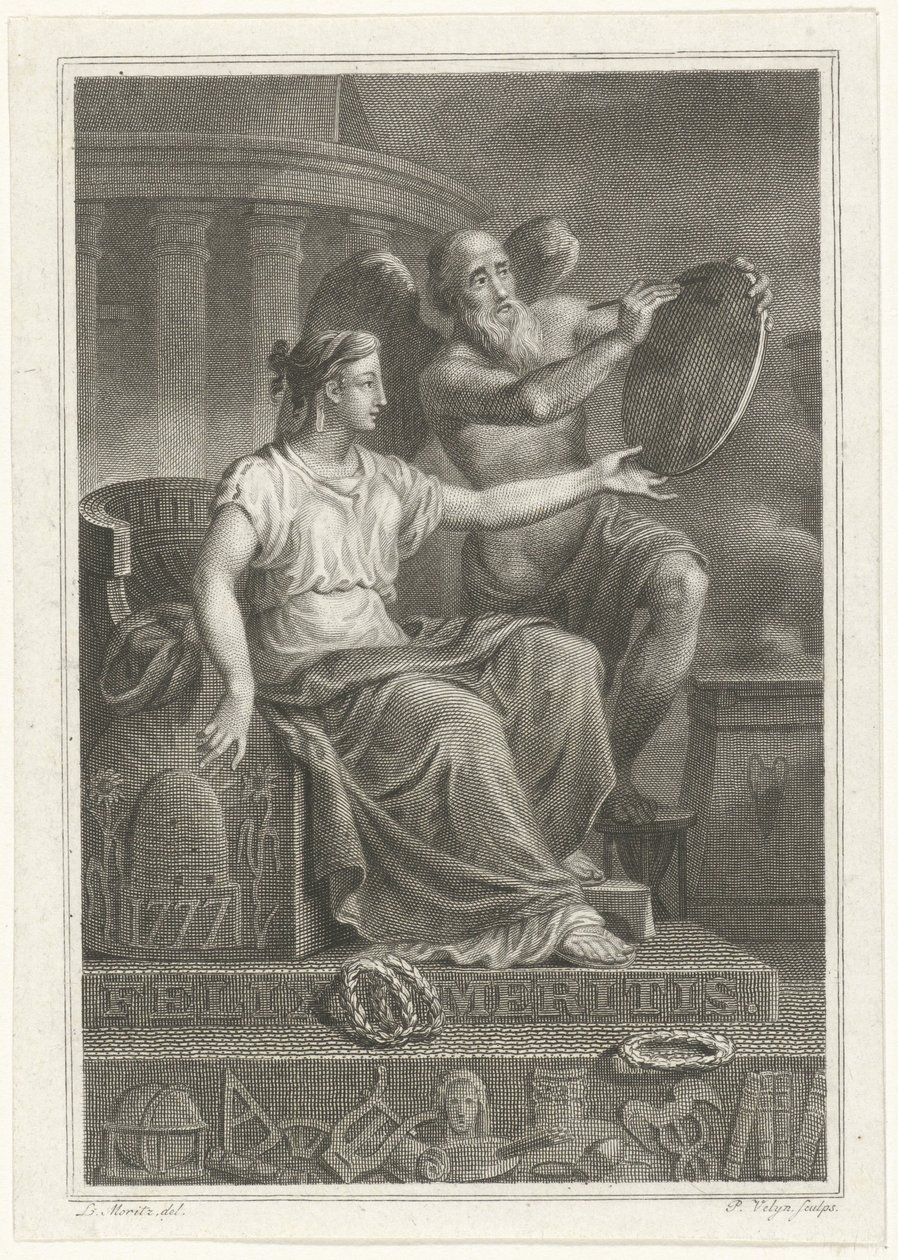 Szimbolikus ábrázolás Felix Meritis 50. évfordulóján, 1827 alkotó: Philippus Velijn